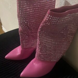 TOP Moda Pink Heeled Boots